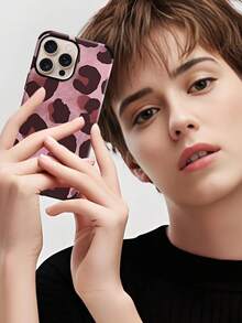 1 pieza Funda de teléfono de cuero suave con estampado vintage de leopardo, a prueba de golpes, compatible con Apple 17 Pro Max/16 Pro Max/16 Plus/13 Pro Max/14 Pro Max 13 14 11 12 Pro 11/15 Pro, Galaxy S24 Ultra, diseño con orificio para altavoz, regalo para fiestas - Rosa - Ver 8