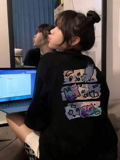 女士夏季圆领短袖T恤，印花图案，适合情人节、夏季穿着。适合夏季、海滩、街头、日常、工作、办公室派对、郊游、嘉年华、音乐节、情人节、派对等场合。精美女士衬衫，女士度假装。优雅女士办公室着装，可爱上衣，女士假日装扮，约会之夜连衣裙，女士优雅衬衫，夏季休闲女士装，女士度假装。