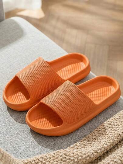 Pantuflas unisex de unicolor y peso ligero, de material EVA suave y cómodo para interiores/exteriores, antideslizantes y resistentes a los olores