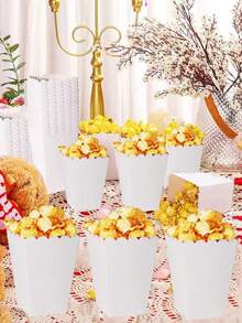 /48/36/24/12pcs/1pc White Popcorn Boxes, 2 X 4.5 X 3 Inch Popcorn Boxes, Suitable Movie Night Decor,/Halloween, Back To School Season - Pink - View 12