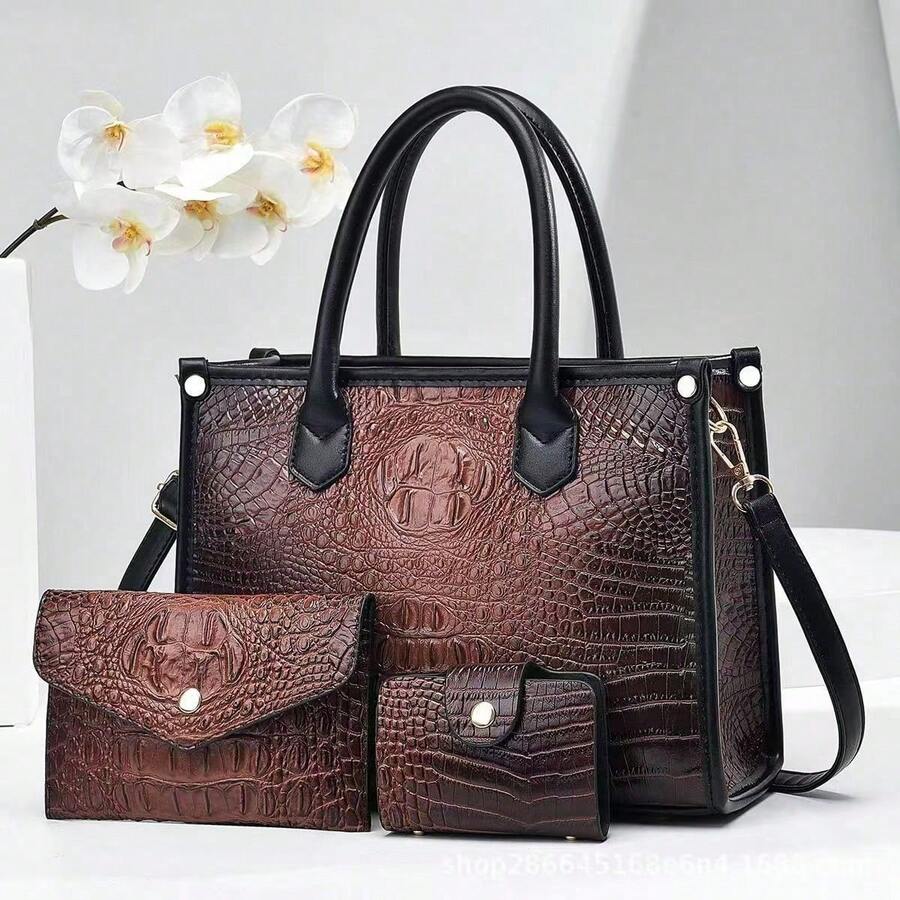 Women's Handbag 2025 Autumn And Winter New Item European And American Fashionable Shoulder Crossbody Bag - 棕色 - 查看 1