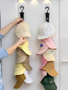 1 pieza Soporte para gorra de béisbol sin taladro, gorra snapback de algodón suave y versátil de estilo coreano, soporte para sombrero de protección solar unisex para el verano - Multicolor - Ver 3