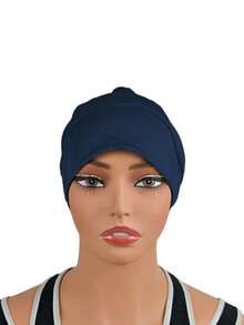 1 pièce Nouveau chapeau de vacances élastique multicolore pour femmes, foulard de tête, couvre-chef - Multicolore - Voir 8