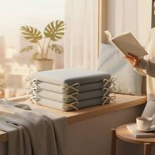 4 Pcs 40x40 Soft Chair Cushion İN DER TURKEİ - Dusty Blue - View 3