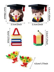 1 Set Of Graduation Season Doctoral Gown Doll Cake Decorations, Graduation Party Cake Decorations, Graduation Ceremony Cake Ornaments, Graduation Party Favors, Graduate Surprise Cake Gifts, Graduation Photo Props, Birthday Party Cake Decorations. - View 11