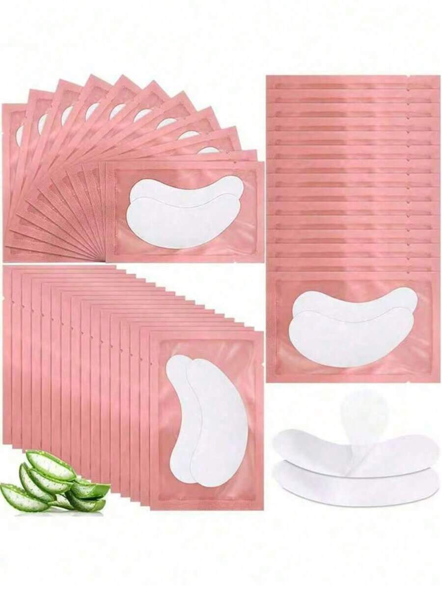 200 Pairs Pink Eyelash Extension Pads, Eyelash Extension Isolation Eye Patches, Eyelash Extension Protective Eye Pads, Suitable For Home, Travel, Eyelash Salon And Other Professional Eyelash Tools - Pink - View 1