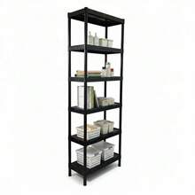 Black Bookcase With 6 Shelves Flexa - 444 - 查看 3