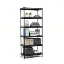 Black Bookcase With 6 Shelves Flexa - 444 - 查看 1