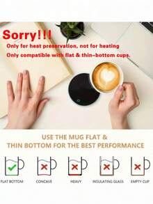 家用加热杯垫 - 三档触控，8 小时智能自动断电，咖啡杯及饮料保温垫（仅限薄底杯，仅具备保温功能） - 銀色 - 查看 4