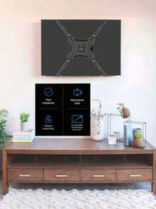 Soporte De TV Monitor Pantalla Vesa Articulado De 23 A 65 Pulgadas decoración de cuarto vanity tocador muebles para cuarto muebles escritorio vanity tocador centro de mesa mesa sillas - Negro - Ver 4