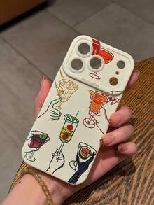 Ốp lưng điện thoại silicon lỏng họa tiết Cocktail Cheers, bảo vệ toàn thân, chống sốc, chống rơi, chất liệu TPU mềm dẻo, tương thích với iPhone 13/11/17/17pro/16/14/15/15pro/15 Plus/15 Promax/7plus/8plus/X/Xs Max/Xr/11pro/12pro/13pro/14pro/12mini/13mini/11promax/12promax/13promax/14promax/14plus/17pro Max/17Air/6/6s Plus/7/8/16Pro/16plus/16promax/Se2/17promax & Tương thích với Samsung Galaxy/A54/A14/A12/A13/A15/A32/A33/A24/A52S/S20/S21/S22/S23/S24/S23Plus/S24ultra/S25/A15/A33/A23 - Nhiều màu - Xem 1