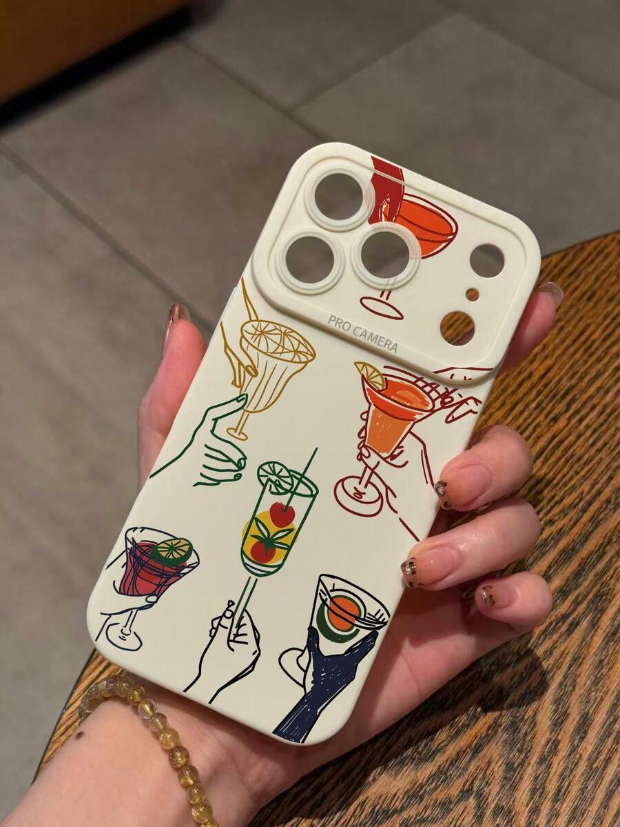 Ốp lưng điện thoại silicon lỏng họa tiết Cocktail Cheers, bảo vệ toàn thân, chống sốc, chống rơi, chất liệu TPU mềm dẻo, tương thích với iPhone 13/11/17/17pro/16/14/15/15pro/15 Plus/15 Promax/7plus/8plus/X/Xs Max/Xr/11pro/12pro/13pro/14pro/12mini/13mini/11promax/12promax/13promax/14promax/14plus/17pro Max/17Air/6/6s Plus/7/8/16Pro/16plus/16promax/Se2/17promax & Tương thích với Samsung Galaxy/A54/A14/A12/A13/A15/A32/A33/A24/A52S/S20/S21/S22/S23/S24/S23Plus/S24ultra/S25/A15/A33/A23 - Nhiều màu - Xem 1
