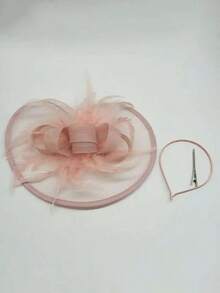 1Pc Fascinators Hats Women Fancy Tea Party Hats 2024 Elegant 1950s Derby Hats Hair Clip Bride Wedding Party - màu đen - Xem 5