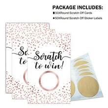 50 Blank Gift Certificate Scratch Off Cards For Clients Or Luxury Holiday Vouchers In Gold And Silver DIY Coupon Cards For Birthday Mom Valentine's Day Baby Shower Favors And Games - As Pic - View 4