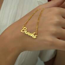 Personalized Name Necklace With Figaro Chain, Handmade Jewelry, Personalized Christmas Gift For Teenager - Multicolor - View 5
