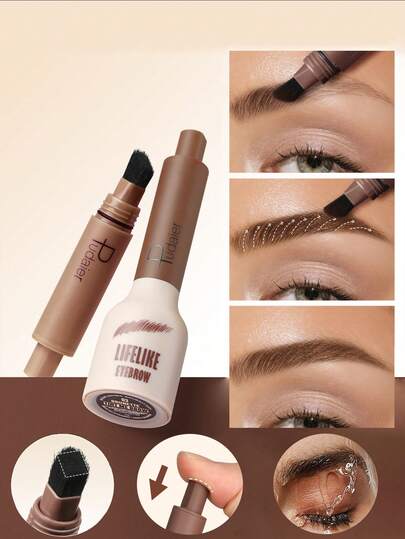 Pudaier 1支眉胶，易于涂抹，显色度高，防水防汗，打造自然眉形，多种颜色可选，适合作为礼物送给女朋友，日常及节日使用。