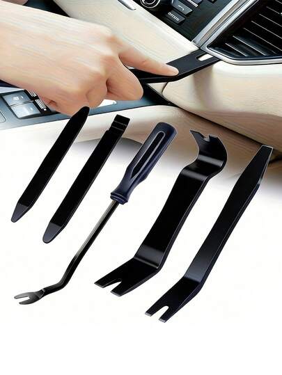 5 Parçalı Profesyonel Araç İç Mekan Sökme Alet Seti - Çizilmeye Dayanıklı Plastik Levye, Araç Kapı Panelleri, Klipsler ve Bağlantı Elemanları İçin Uygundur. Bu Profesyonel Araç İç Mekan Sökme Alet Seti, Araç Kapı Paneli Klipsleri ve Bağlantı Elemanları, Araç Ses Sistemi Sökme Aletleri, Plastik Düğme Panelleri ve Klips Levyeleri İçin Uygundur. Araç Kapı Panellerinin Modifikasyonu İçin Uygundur. Otomobil Aletleri, Ev Gereçleri, Alet Aksesuarları, Erkekler İçin Hediyeler, Büyükbaba İçin Hediyeler