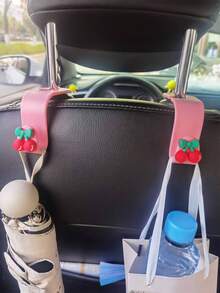 2 piezas Ganchos colgantes con forma de huella marrón linda, ganchos traseros para coche, accesorios interiores para coche, almacenamiento para coche, ganchos fijos multiusos, ganchos de almacenamiento universales - Estilo de huella - Ver 10