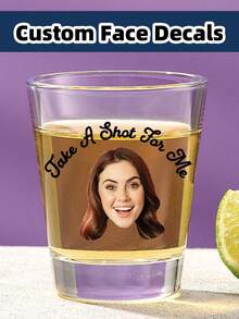 1/28/56pcs Customized Face Photo Stickers, Cup And Wine Glass Stickers, Wedding Photo Decals, Bachelorette Party Favors, Vinyl Material - Multicolor - View 5