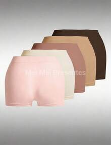 Set Of 3 Women's Solid Color Boxer Briefs, Comfortable, Soft, Premium Quality, Assorted Colors - 彩色 - 查看 8