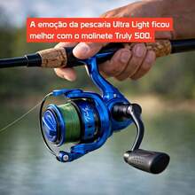 Molinete de Pesca Leve Saint Ultra Light Truly 800 6 Rol - Azul - Visão 7