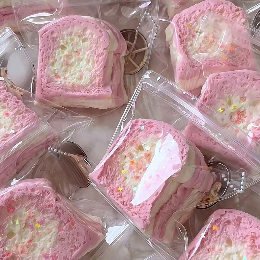高品質手工吐司捏捏樂玩具，柔軟蓬鬆慢回彈壓力緩解擠壓玩具，柔軟蓬鬆，緩解焦慮與壓力，生日禮物、聖誕禮物、萬聖節禮物、復活節禮物，完美禮物