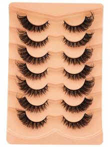 7 Pairs Of Naturally Curled 3D False Eyelashes To Enlarge Your Eyes. Thin And Natural Eyelashes - Reusable And Lightweight To Create Eye-Catching Eye Looks - Perfect For Daily Wear - View 6
