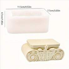 欧式罗马柱香薰石石膏底座硅胶模具，水泥花盆架，3D模型 - 羅馬柱 - 查看 3