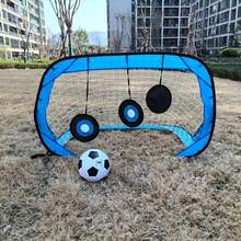 1 pieza Red de entrenamiento de fútbol portátil desmontable de 4 en 1 de uso múltiple, portería de fútbol plegable con red de objetivo - Multicolor - Ver 5