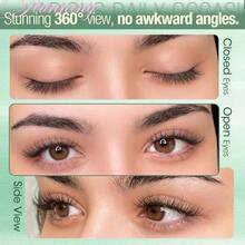 Natural Lash Clusters 11-12MM Eyelash Clusters Clear Band Individual Lashes Short Wispy Cluster Lashes C Curly Cluster Eyelash Extensions For Everyday Makeup By - B-自然短款 11-12毫米 - 查看 5