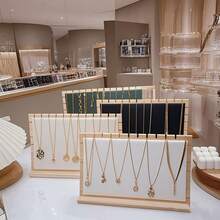 1 chiếc giá đỡ trưng bày dây chuyền bằng tre và gỗ có thể tháo rời, giá treo trang sức dây chuyền quai xanh, phụ kiện chụp ảnh trưng bày dây chuyền. - Nhiều màu - Xem 6