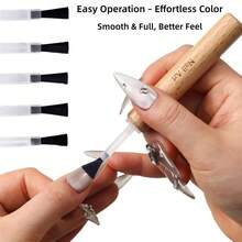 50Pcs Brush+Wood Pen Dual-Head Detachable Nail Art Brush Kit – Replaceable Tips, Professional Multi-Use Nail Brushes, Durable Anti-Deformation Bristles - Multicolor - View 2