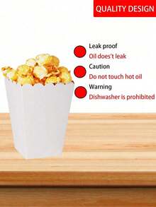 /48/36/24/12pcs/1pc White Popcorn Boxes, 2 X 4.5 X 3 Inch Popcorn Boxes, Suitable Movie Night Decor,/Halloween, Back To School Season - Pink - View 5