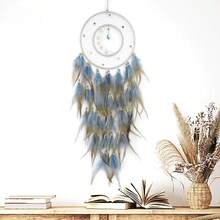 Minimalist Star Feather Dreamcatcher Hanging Decor - 銀河星語 - 查看 5
