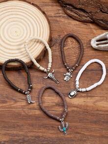 1 Set Western Cowboy Boho Vintage Versatile Exotic Asian Unique Ins Style Layered Bracelets - Multicolor - View 3
