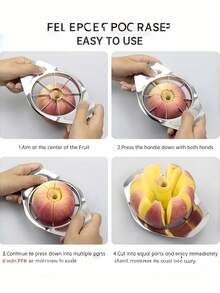 Stainless Steel Apple Slicer, Suitable For Cutting Apples And Pears (Silver) - Multicolor - View 10