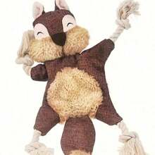 1 món đồ chơi gặm cho thú cưng bằng vải nhung có tiếng kêu (không có bông nhồi, chỉ có da sóc), tích hợp âm thanh BB và giấy sột soạt, giúp thú cưng tự giải trí và mài răng, thích hợp cho chó nhỏ/vừa. - Cà phê nâu - Xem 8