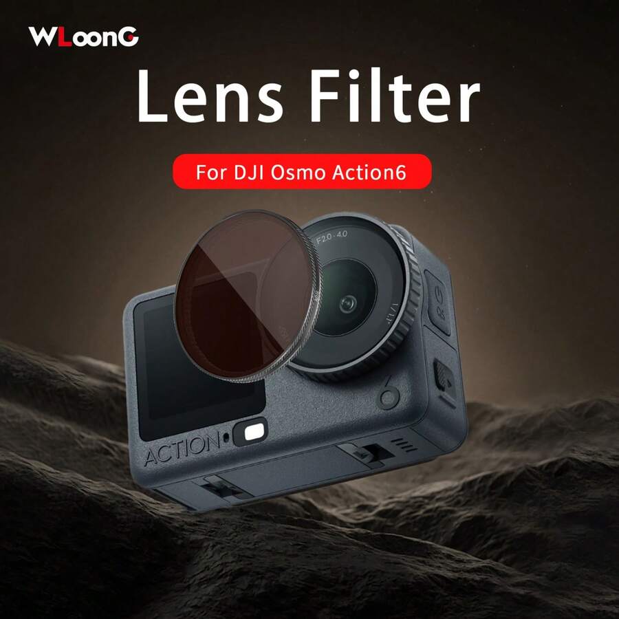 For Osmo Action 6 Lens Filter, Multi-Coated/ Optical Glass/ Aluminum Alloy Frame, Multiple Types Available | Lightweight Buckle Design Easy Installation | Sport Vlog Photography | Holiday Travel Photography Accessories | Creative Filters For Festival Party And Wedding | Summer Beach Photography Props