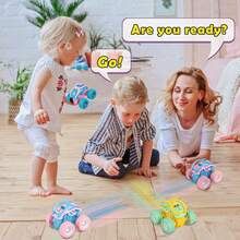 Car Toys For 2 3 4 Year Old Girls Gifts, Pull Back Cars Toys For Toddler Age 2-6, Monster Trucks For Kids Boys Toys Age 2-6 Year Old Girl Birthday Gifts - Multicolor - View 4