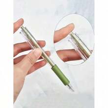 Retractable Utility Knife Pen - Heavy Duty Metal Head Handcraft Cutting Tool With Anti-Slip Silicone Grip, Muted Color Tones - Button-Style Blade, Muted Color Push-Type Pen Knife, Retractable Paper Knife Pen With Ceramic Blade - Hobby Knife - Multicolor - View 4