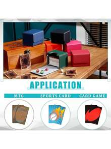 Hộp đựng bài tây bằng da PU, hộp đựng bài từ tính, hộp đựng bài chơi game. - Nhiều màu - Xem 3