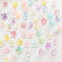 Contas acrílicas douradas de formato irregular com furo reto separado, acessórios para decoração de correntes de contas artesanais DIY. - Multicolorido - Ver 11