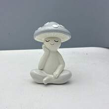 Cute Meditating Yoga Mushroom Resin Ornament - New Meditation Mushroom a - View 14