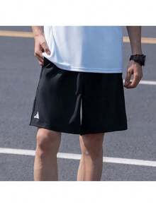 Adidas男款褲子2026新款網球運動訓練健身休閒舒適透氣短褲HR8725 - 黑色 - 查看 2