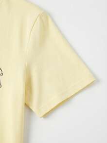 T-shirt graphique pour cocktail de golf pour femmes, t-shirt décontracté à col rond et manches courtes, convient aux golfeuses et aux amateurs de fête en été - Jaune citron - Voir 5