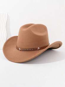 1 Chiếc mũ cao bồi cho mùa tựu trường, mũ len nỉ mềm mại kiểu miền Tây, mũ cao bồi cài thắt lưng cho nữ, thích hợp cho Giáng sinh, Halloween, tiệc tùng, sinh hoạt hàng ngày, v.v. - Kiểu 1 - Xem 12