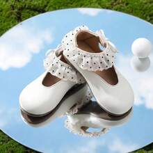 1双女童真皮鞋，2026春季新款时尚轻便透气百搭舒适儿童幼儿大童软底防滑休闲鞋 - 米色 - 查看 2