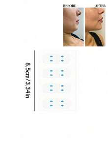 200pcs/40pcs/20pcs/6pcs Instant Support Face Mask - Invisible Waterproof Transparent Molding Mask For Chin & Neck, Face Tape - Alcohol-Free, Suitable For All Skin Types, Unisex, Jawline - Multicolor - View 11