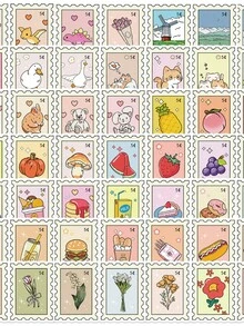 50 miếng dán hình hoạt hình dùng trang trí laptop, sổ lưu niệm, hành lý, đồ tự làm, quà tặng sáng tạo. - 1 Set - Xem 11