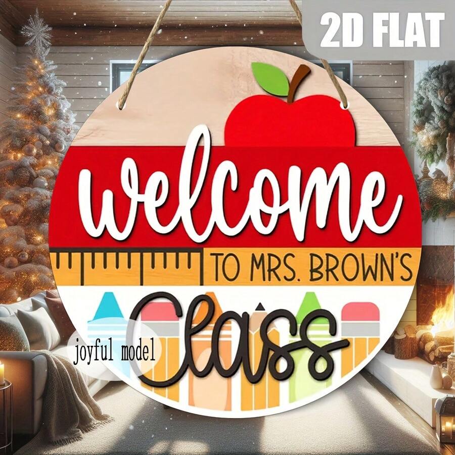 2D Flat 1 PieceVintage Classroom Decorative Sign , Easy To Hang With Rope Hole, Durable Classroom Decor, Backdrop,Garden Decor,Hanging Flowerseaster>Gift,Room Deocrvintage Decorfront Door Wreathwedding Decorationsparty Decor - Multicolor - View 1